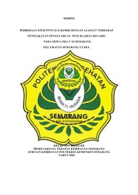 Perbedaan Efektivitas E-Komik dengan Leaflet dalam Peningkatan Pengetahuan Pencegahan HIV AIDS pada Siswa di SMA N 14 Semarang Kecamatan Semarang Utara