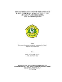 PENGARUH PROGRAM HOLISTIK TERHADAP KADAR KORTISOL SERUM DAN RESISTENSI INSULIN PADA SINDROM OVARIUM POLIKISTIK: (Studi di Provinsi Yogyakarta)