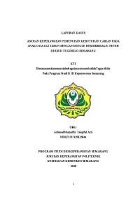 Asuhan Keperawatan Pemenuhan Kebutuhan Cairan pada Anak Usia 6-12 Tahun dengan Dengue Hemorrhagic Fever di RSUD Tugurejo Semarang