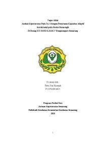 Asuhan Keperawatan Pada Tn. S dengan Penurunan Kapasitas Adaptif Intrakranial pada Stroke Hemoragik Di Ruang ICU RSUD K.R.M.T Wongsonegoro Semarang