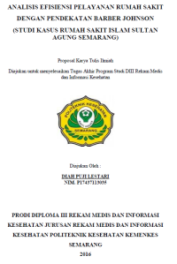 Image of Analisis Efisiensi Pelayanan Rumah Sakit dengan Pendekatan Barber Johnson (Studi Kasus Rumah Sakit Islam Sultan Agung Semarang)